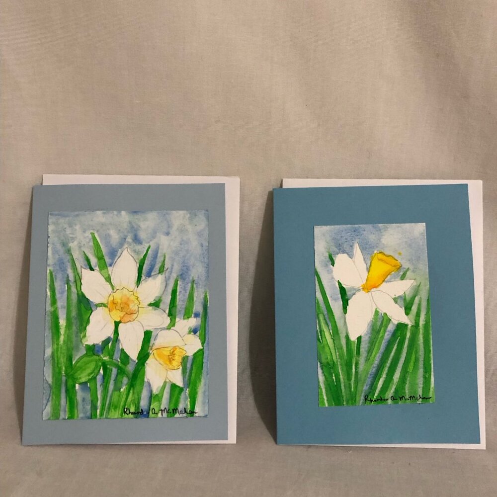 Watercolor Daffodils Cards and Envelopes - Picture 2 of 4